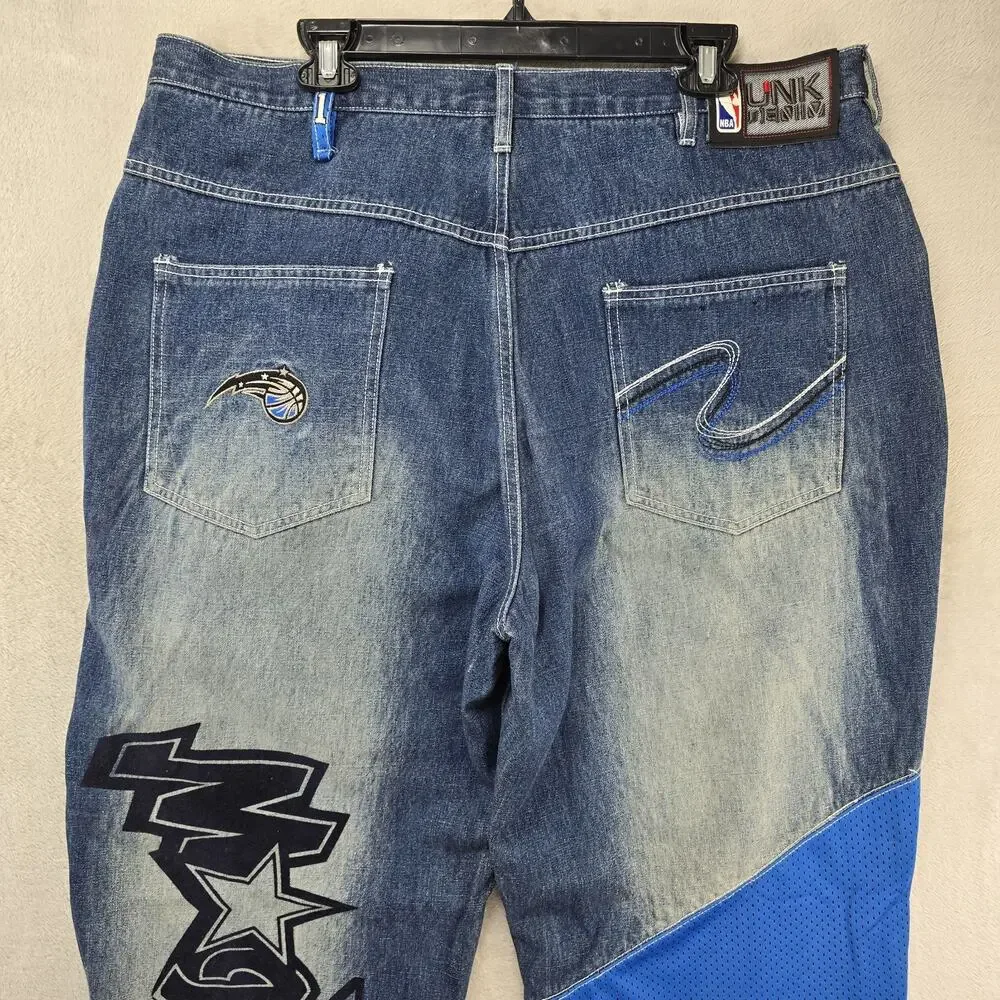 NWT NBA UNK Jeans 38x33 Tracy Mcgrady Orlando Magic Baggy Denim Y2K Vintage 90s
